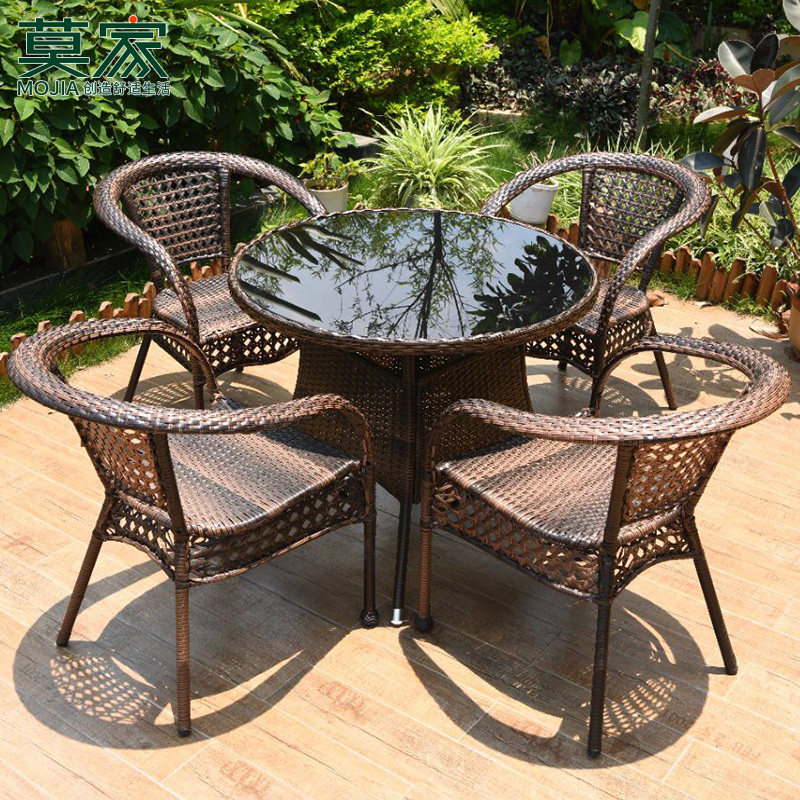莫家户外休闲桌椅组合庭院花园露台小椅子阳台室外仿腾藤椅,住宅家具,桌椅套件,淘宝优惠券,粉丝福利购,淘宝优惠卷