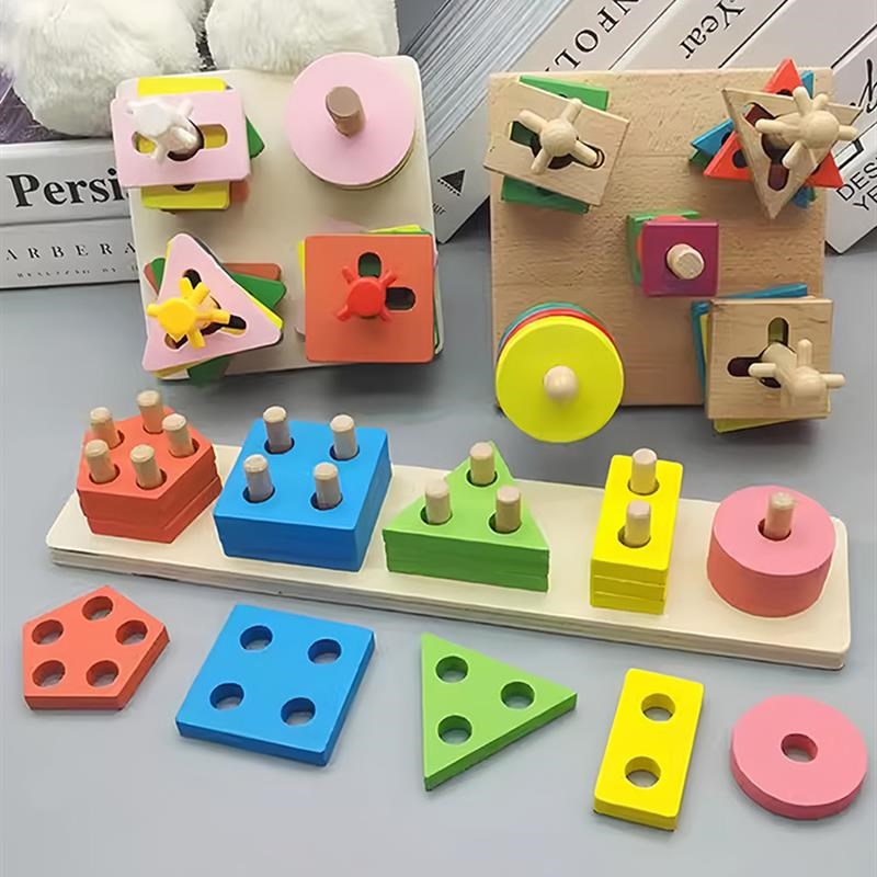 Montessori Educational Toys for Kids Wooden Baby Developmen