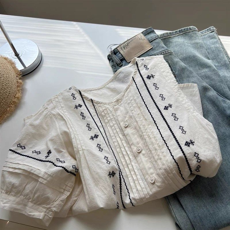 独特漂亮小衫24夏外出哺乳喂奶民族风流苏刺绣棉麻短袖上衣月子服,孕妇装/孕产妇用品/营养,哺乳衣/月子服,淘宝优惠券,粉丝福利购,淘宝优惠卷