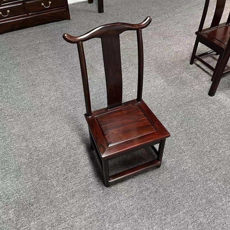 红木小官帽椅印尼黑酸枝阔叶黄檀靠背椅小椅子新中式书椅家用童椅,住宅家具,红木椅凳,淘宝优惠券,粉丝福利购,淘宝优惠卷