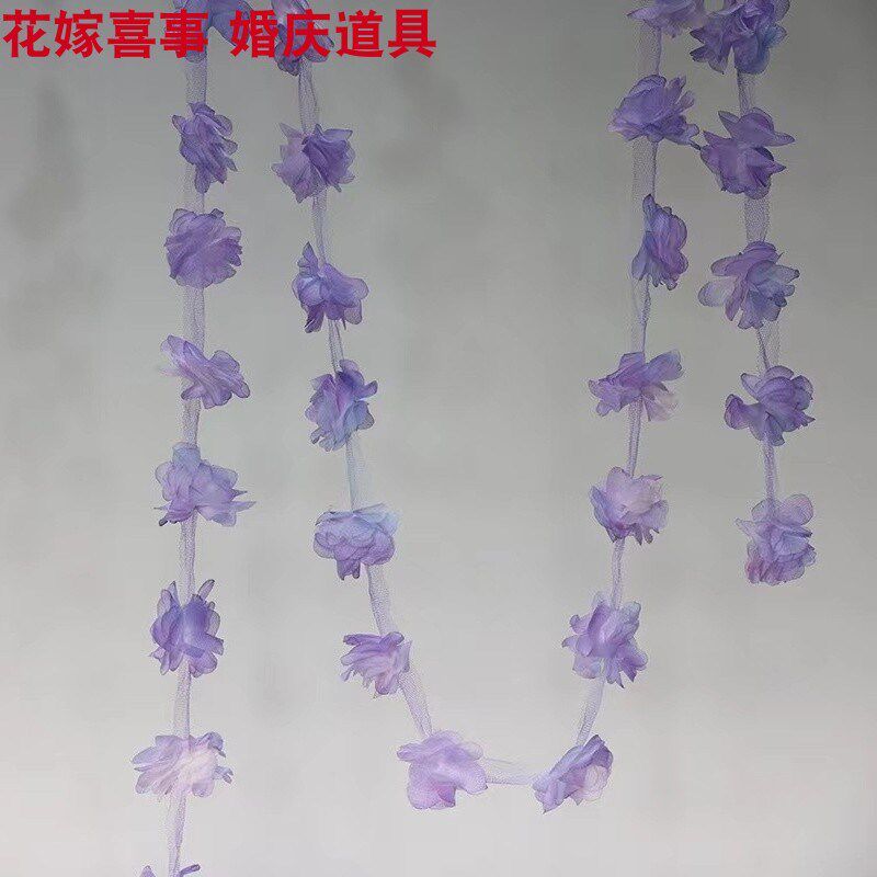 婚礼堂道窗花朵装花挂花串婚庆舞台吊顶布置商场橱具美陈假饰装饰