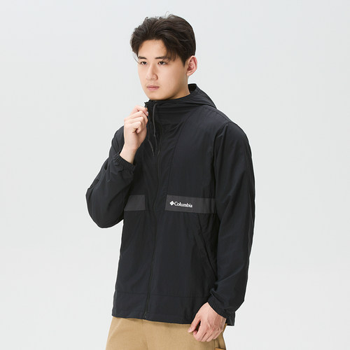 哥伦比亚梭织连帽夹克男装时尚简约运动服休闲外套WE7321010