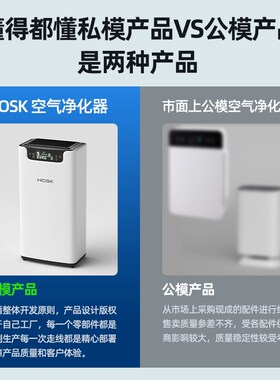 HOSK负离子家用空气净化器机除甲醛神器卧室客厅小型除味清新机