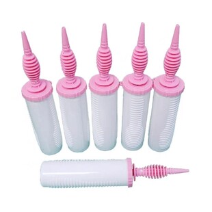 粉白色大号手推双向充气球打气筒波波球铝膜长条手持充气泵包邮