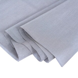 现货银纤维镀银网纱硬软网纱面料洗衣袋弹力过滤网布蚊帐布料