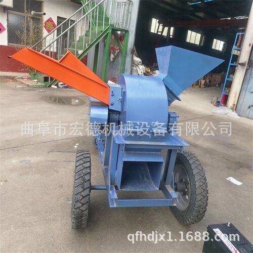 小型移动式柴油机 木材粉碎机 500型多功能树枝粉碎机