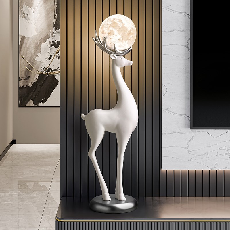 大型落地灯摆件客厅电视柜沙发旁玄关边轻奢家居软装饰品