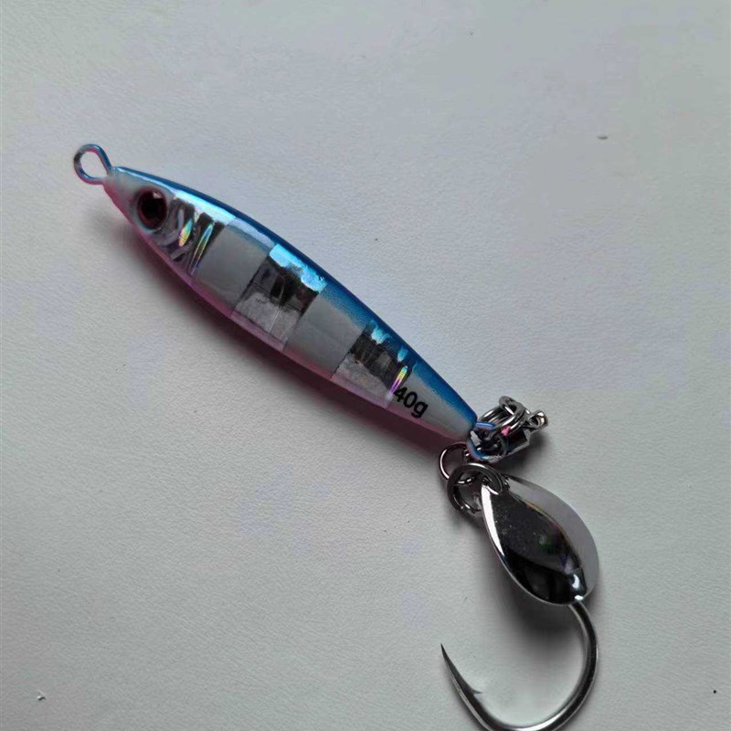 5只海钓小胖子抽技路亚饵铁板铅鱼假饵远投夜光亮片翘嘴鲈鱼鳜鱼