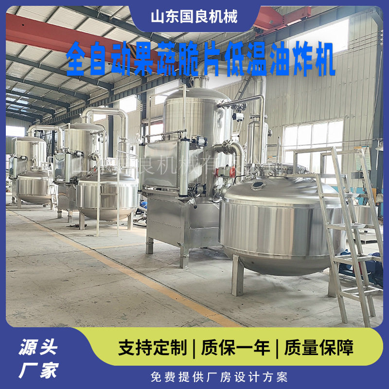 全自动薯片低温油炸机  黄秋葵油炸设备 洋葱南瓜脆真空油炸机