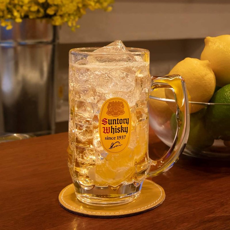 制三得利角牌忌洋酒杯玻璃带把日式啤酒杯冰饮嗨棒杯