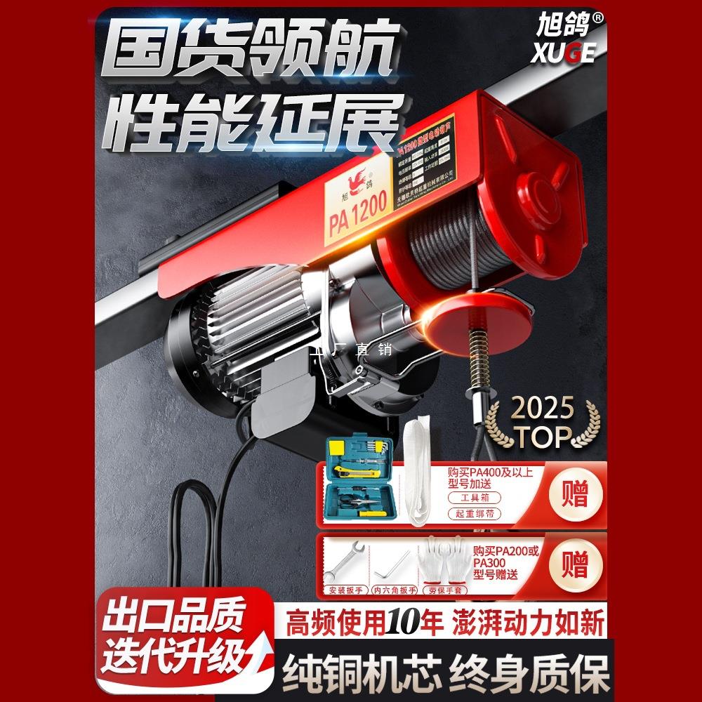 微型电动葫芦220V吊机家用小型升降提升机1/0.5吨绞盘卷扬起重机