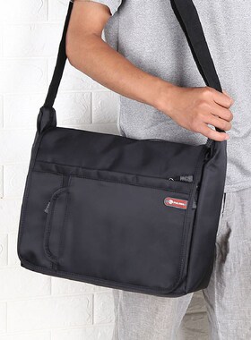 新款大容量单肩包男士包包斜挎包旅行包出差商单务背包牛津布男包