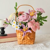 扭扭棒手工y材料七夕节送礼物毛根花束花篮装 饰摆件