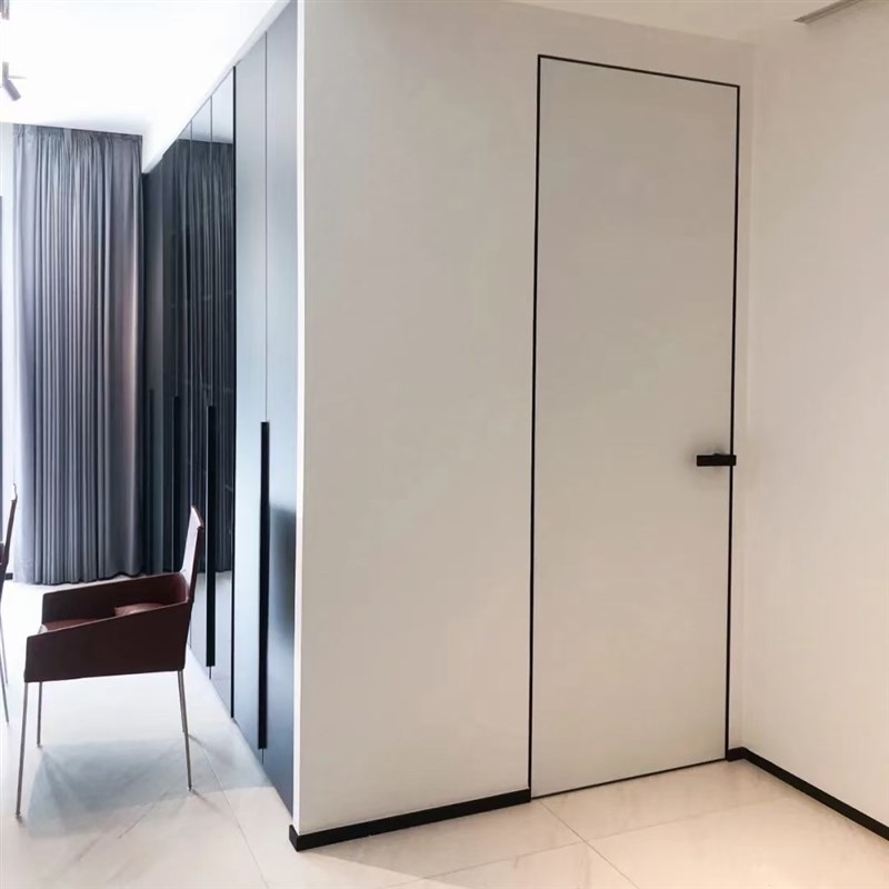 铝木生态室内极简卧室门窄框网红房门现简约隔音木门套装门常州