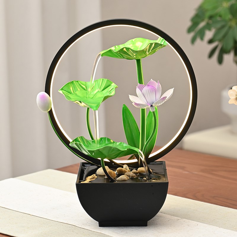 循环流水摆件招财桌面客厅轻奢开业礼物乔迁新居礼品现搬家装饰