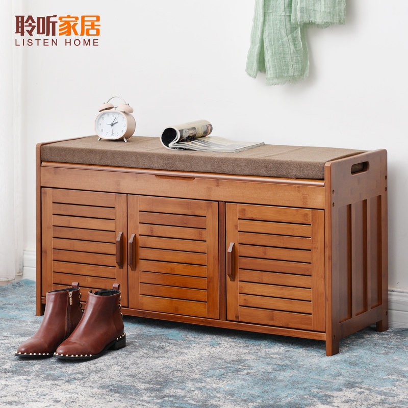 聆听进门换鞋凳鞋柜家用门口穿鞋储物柜现简约可坐式鞋架鞋凳子