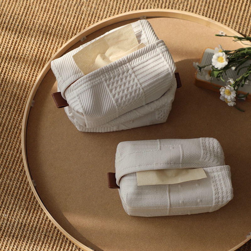 简约轻奢软糯布艺抽纸盒纸巾盒客厅民宿纸巾套创意书房餐厅抽纸收