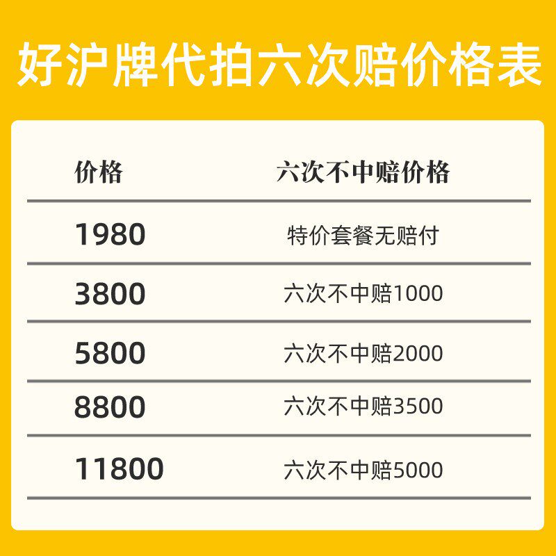 好沪牌代拍 低代拍沪牌 价中  赔付高 格标快