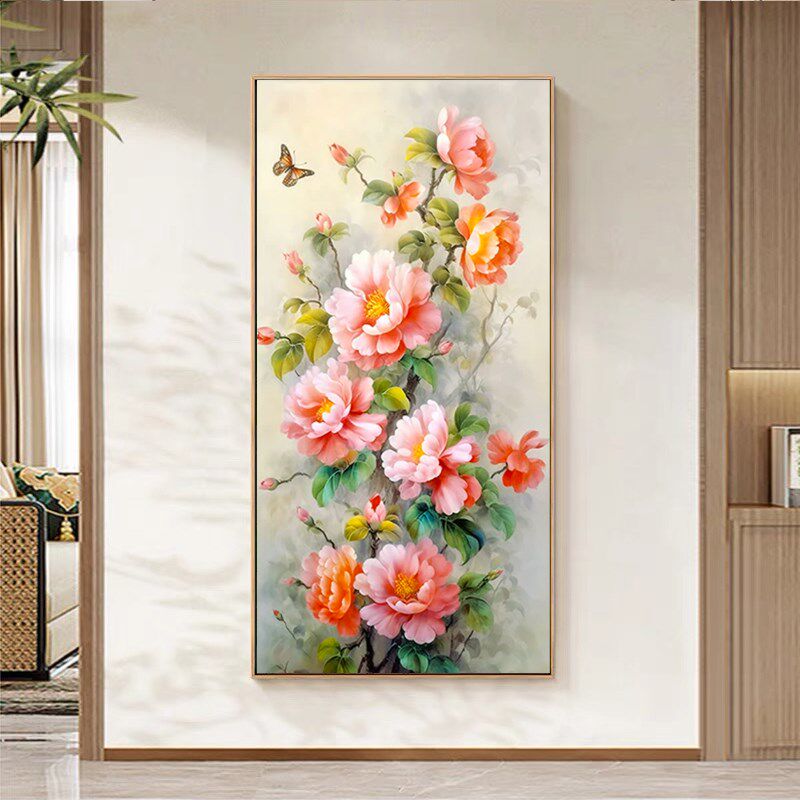 花开富气钻石画满钻新款钻厅大贵国色牡丹钻石绣点客画