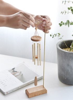 多巴胺桌面音乐风铃欧式手工实木金属家装摆件减压小清新礼品