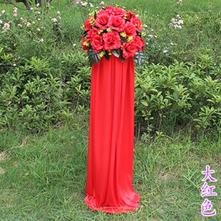 新拱婚庆绢花路引花款门路引开业花篮热销罗柱花马柱成品路引花