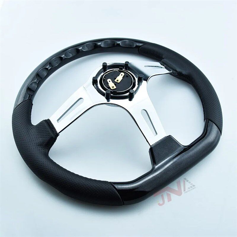 汽车改装桃型D木方向盘十代雅阁1仕派赛车快拆英4寸ABS方向盘复古