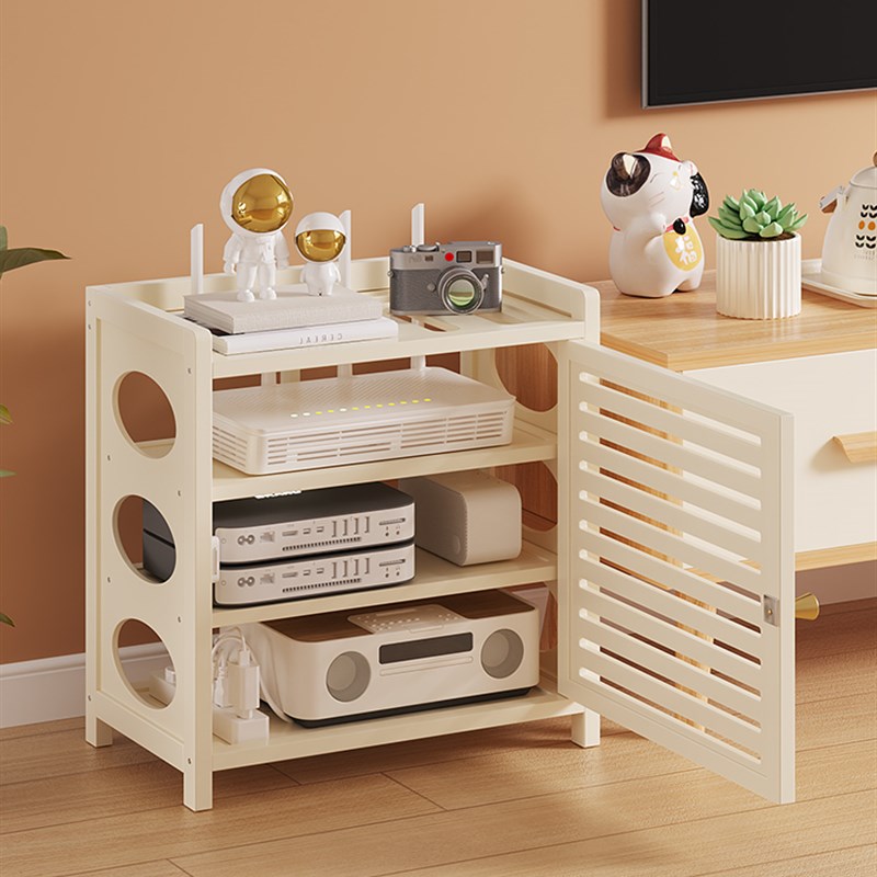 路由器收纳盒wf客厅家用光猫插线板电线遮挡放置整理