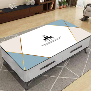 茶几桌布防水防油皮革加厚电视柜盖布长方形定制印花免洗桌垫