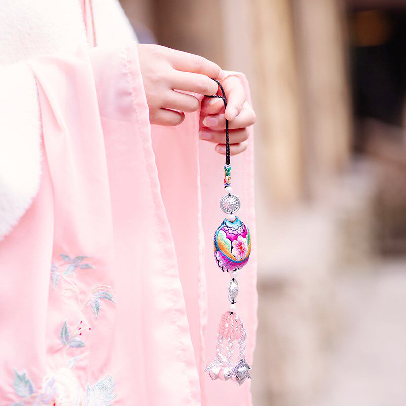 酉州苗绣手摇绣新年刺绣挂件春节装饰汽车挂饰古风汉服腰挂,特色手工艺,苗绣,淘宝优惠券,粉丝福利购,淘宝优惠卷