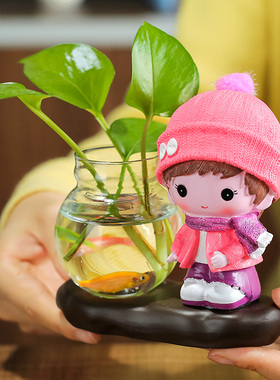 ns水培植物桌面女生系小摆件创意可居装饰品
