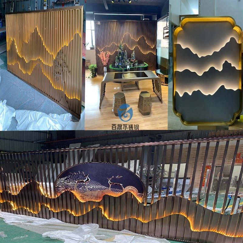 屏风防水山水隔断庭院背景玄关格栅古铜山峦镂空隔断定制,商业/办公家具,办公屏风/隔断,淘宝优惠券,粉丝福利购,淘宝优惠卷