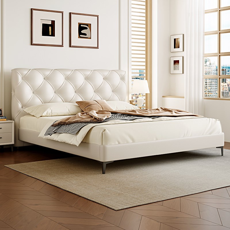 现简约生态床电动床遥控升降床架双人床主卧大床