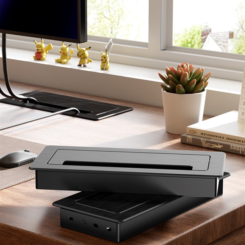 桌线盒桌面装饰套电脑桌线盒电视柜线孔套方孔套