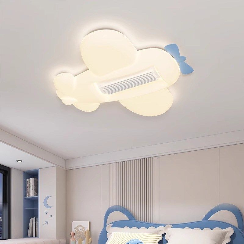 儿童房奶油风卧室全光谱护眼现简约房间隐形静音灯具,家装灯饰光源,风扇灯,淘宝优惠券,粉丝福利购,淘宝优惠卷