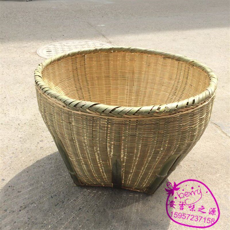 全竹皮纯手工织竹匾竹篮竹筐竹篓收纳竹制品竹箩筐菜篮淘米篓