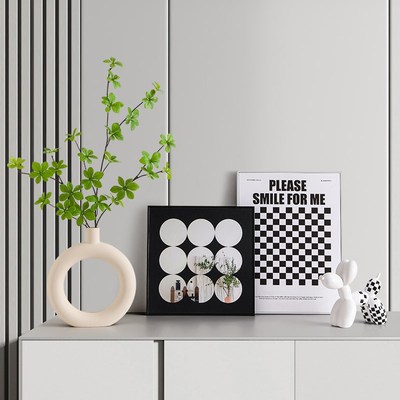 轻奢入户玄关装饰画摆件简约客厅餐边柜电视柜家居软装布置装饰品