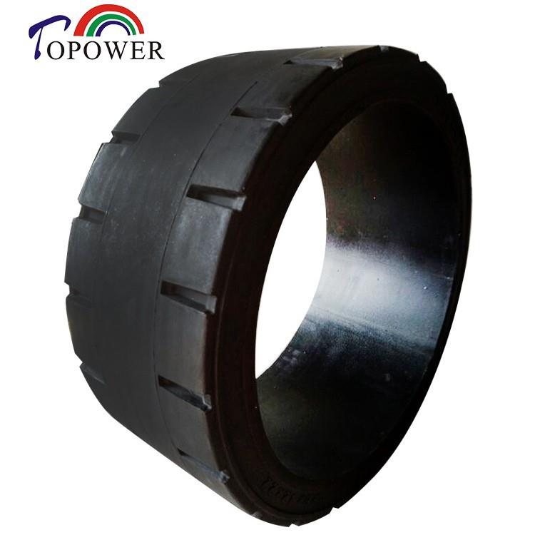 江苏托普轮胎/铣刨机实心胎/拖车实心胎/压配式实心胎28*14*22