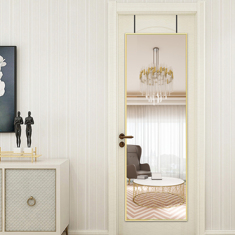 门后穿衣镜挂镜子贴墙全身镜壁挂家用挂墙ns风落地试衣镜