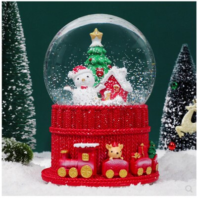 圣火节礼物老人球旋车圣诞小诞转儿童女孩女生八音盒