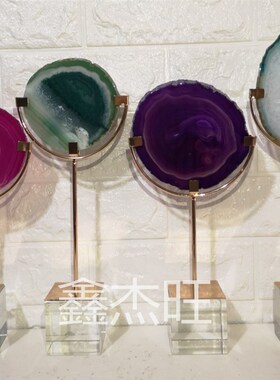 现简约石创意轻奢摆件客品房样厅书房装饰品装软饰品