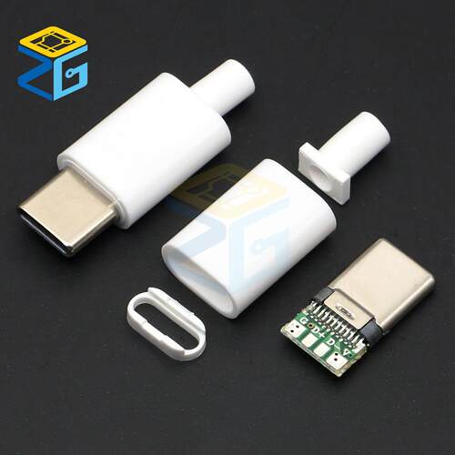 TYPE-C公头 带外壳 USB 带板焊线式接口 DIY插头 数据线手机维修