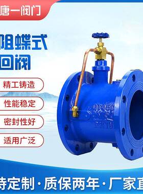 微阻缓闭碟式止回阀HH48XHH49X-16蝶型止回阀DN80250350400