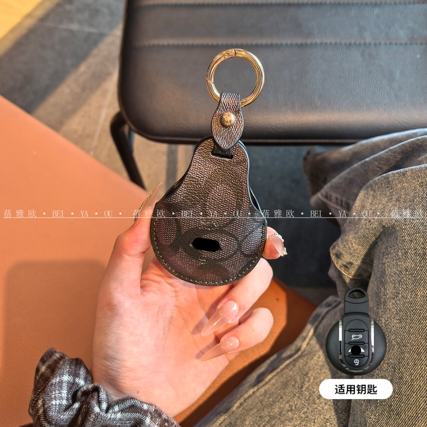 适用宝马mini钥匙套迷你cooper壳countryman车女clubman装饰包扣