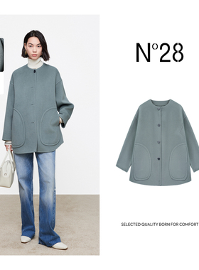 【雯雯推荐】N°28时尚舒适气质百搭复古女装双面呢大衣8352D131