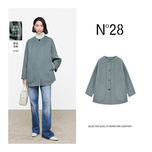舒适气质百搭复古女装 N°28时尚 双面呢大衣8352D131 雯雯推荐