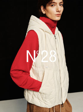 【钱老板】N°2890白鹅绒服连帽马甲女宽松秋冬保暖8855A1Y601