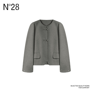 高级感双面呢大衣8A51D610 N°28毛呢外套女2024新款 雯雯