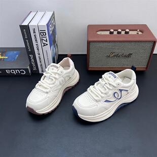 韩版超轻透气网面老爹鞋女2026春季新款百搭舒适不闷脚系带阿甘鞋