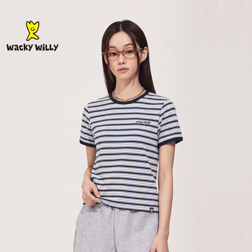 【明星同款】wackywilly条纹短款