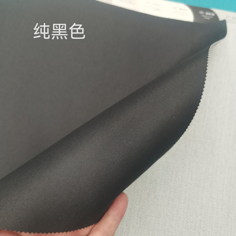 纯黑色墙布法式现代客厅悬浮电视墙卧室床头背景2025新款无缝壁布